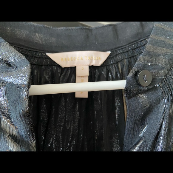 Rebecca Taylor long sleeve safari blouse sz 2 - Picture 9 of 10